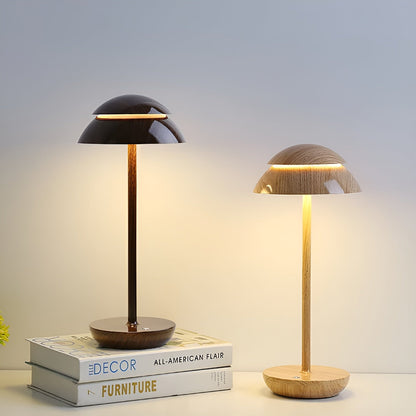 UmbraGlow Slim | Kabellose LED-Tischleuchte mit Schirm im minimalistischen Design