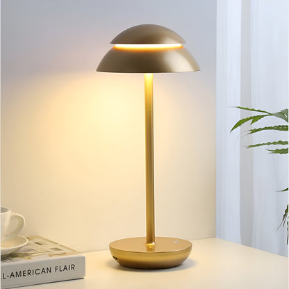 UmbraGlow Slim | Kabellose LED-Tischleuchte mit Schirm im minimalistischen Design