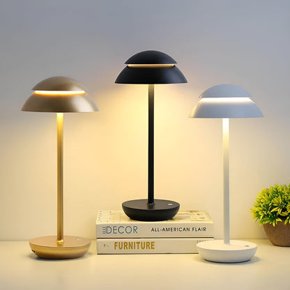 UmbraGlow Slim | Kabellose LED-Tischleuchte mit Schirm im minimalistischen Design