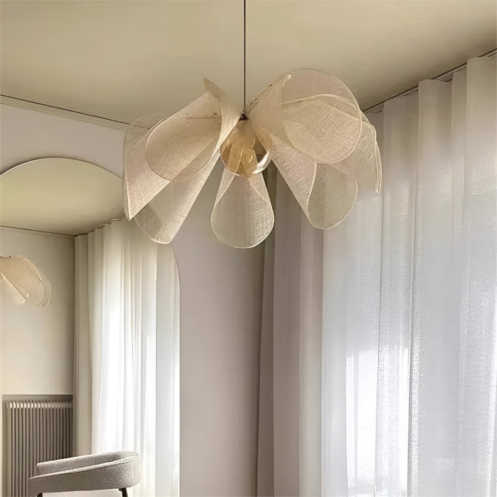 Floruma Lune | Pendelleuchte im floralen Boho-Design aus Glas