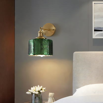 Olyviae | Verstelbare LED Wandleuchte aus Geriffeltem Glas im Skandinavischen Design