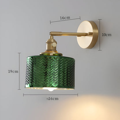 Olyviae | Verstelbare LED Wandleuchte aus Geriffeltem Glas im Skandinavischen Design