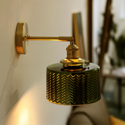 Olyviae | Verstelbare LED Wandleuchte aus Geriffeltem Glas im Skandinavischen Design