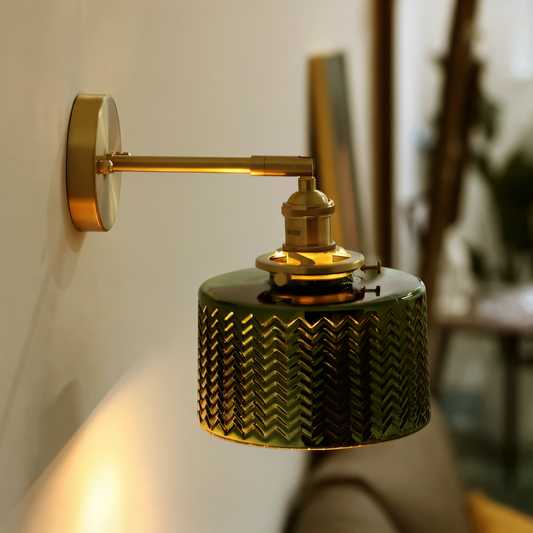 Olyviae | Verstelbare LED Wandleuchte aus Geriffeltem Glas im Skandinavischen Design