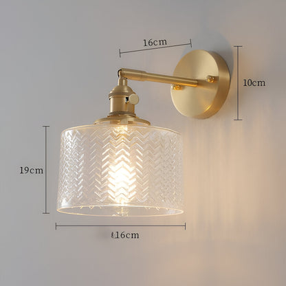 Olyviae | Verstelbare LED Wandleuchte aus Geriffeltem Glas im Skandinavischen Design