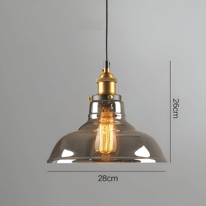 VintaLoft – Elegante Rauchglas Pendelleuchte im Vintage Loft Design