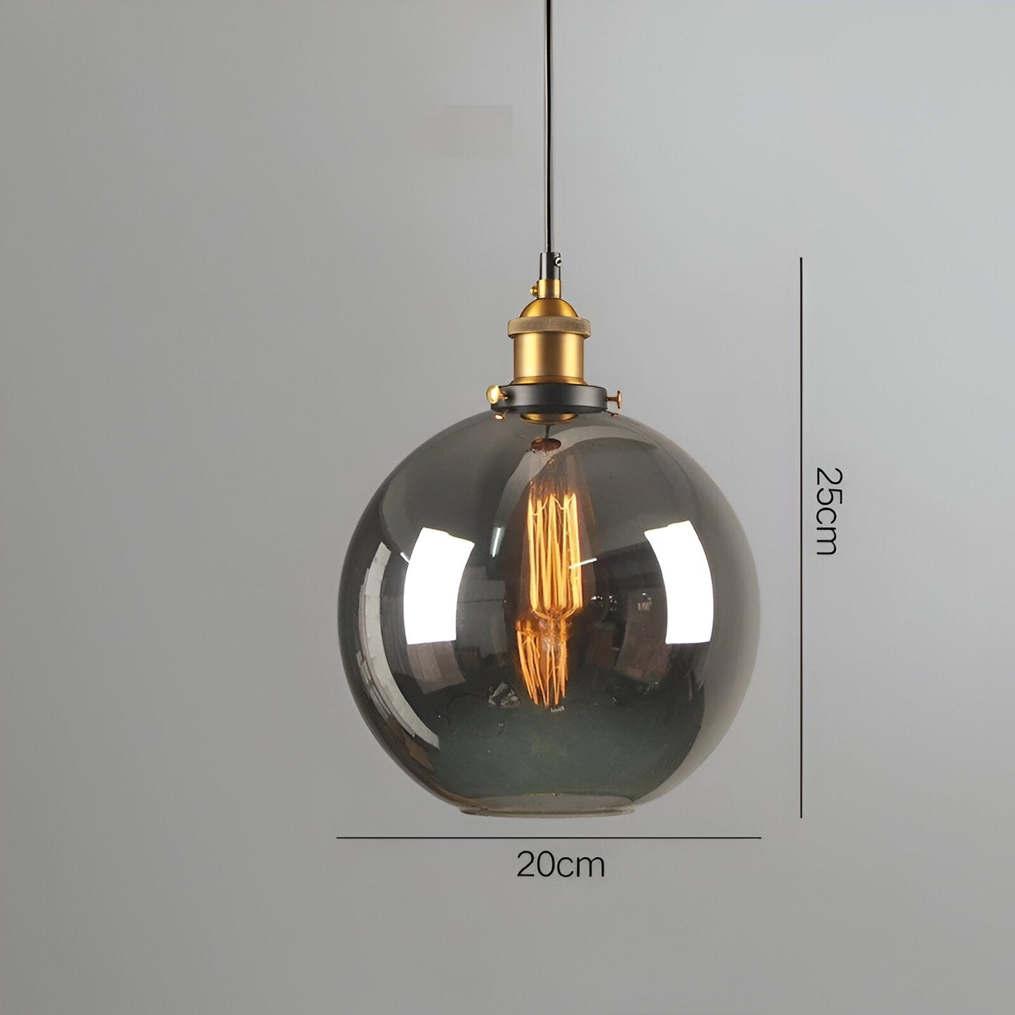 VintaLoft – Elegante Rauchglas Pendelleuchte im Vintage Loft Design
