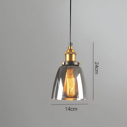VintaLoft – Elegante Rauchglas Pendelleuchte im Vintage Loft Design