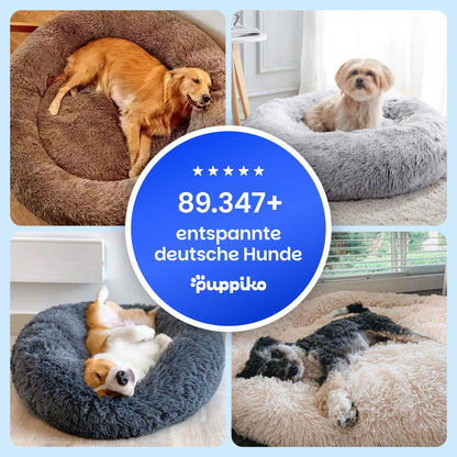 Mysa Beruhigendes Hundebett | Orthopädisch Komfort | Stresslindernd | Plüsch