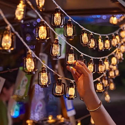 Halloween Kerosin Flaschen Lichterkette – LED Partydeko für Innen & Außen