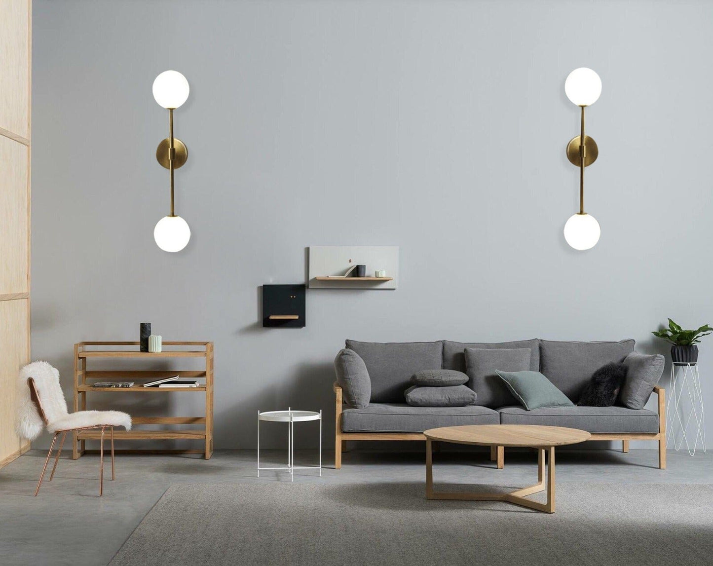 Ronde melkglas-LED-wandlamp – Minimalistische wandlamp met zacht licht