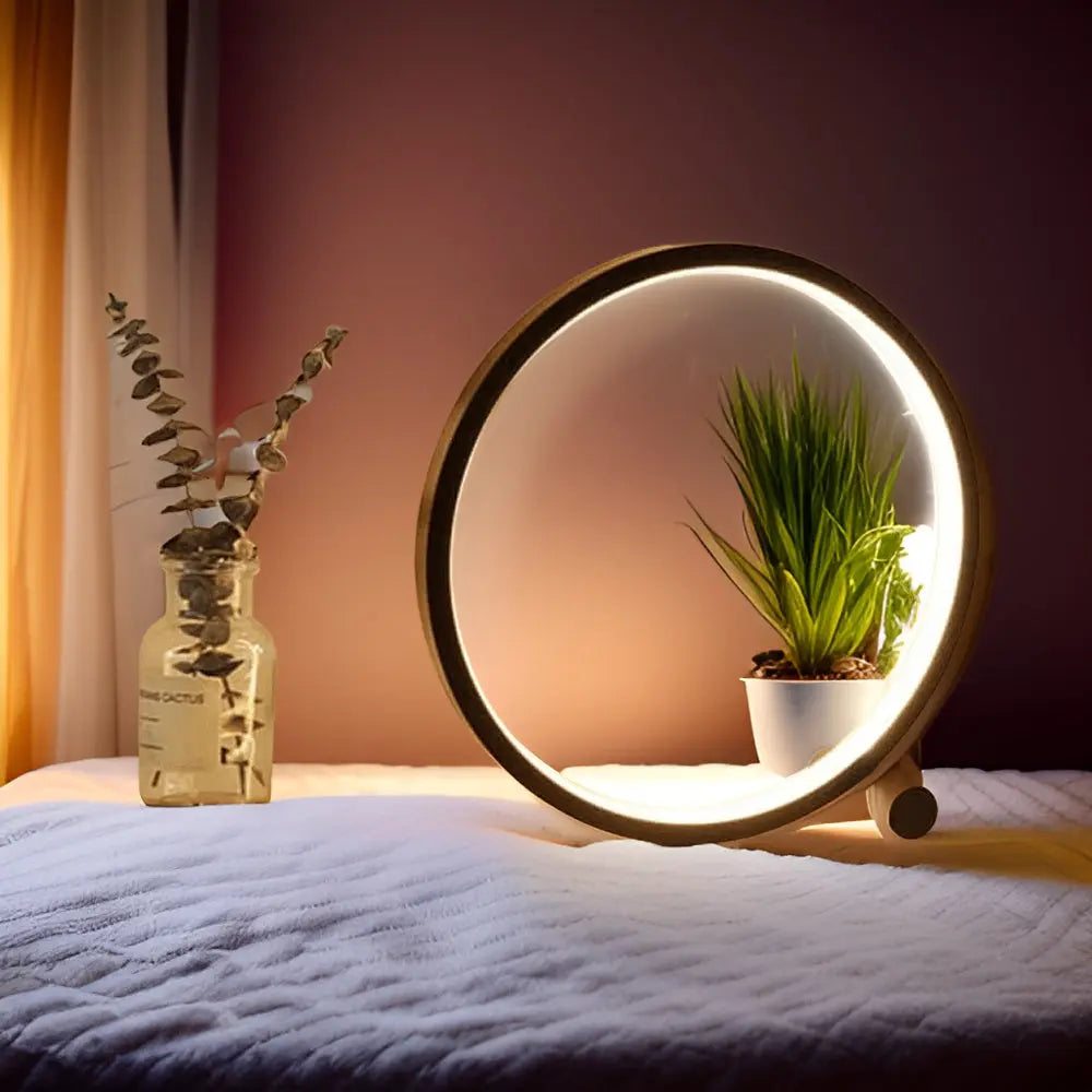 Nuvea Halo | USB-C LED-tafellamp met dimmer en rond design 