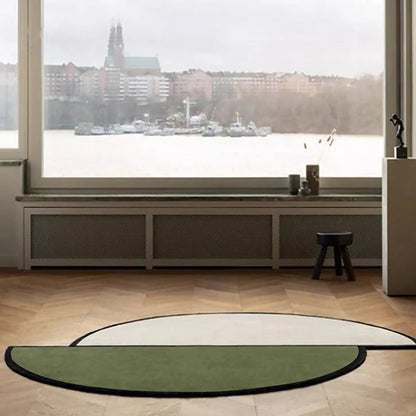 Arketa Halo | Waschbarer Design-Teppich in unregelmäßiger Halbkreisform