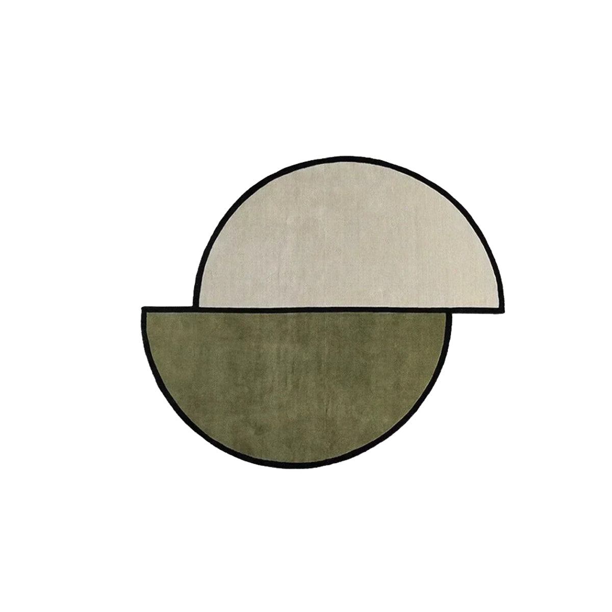 Arketa Halo | Waschbarer Design-Teppich in unregelmäßiger Halbkreisform