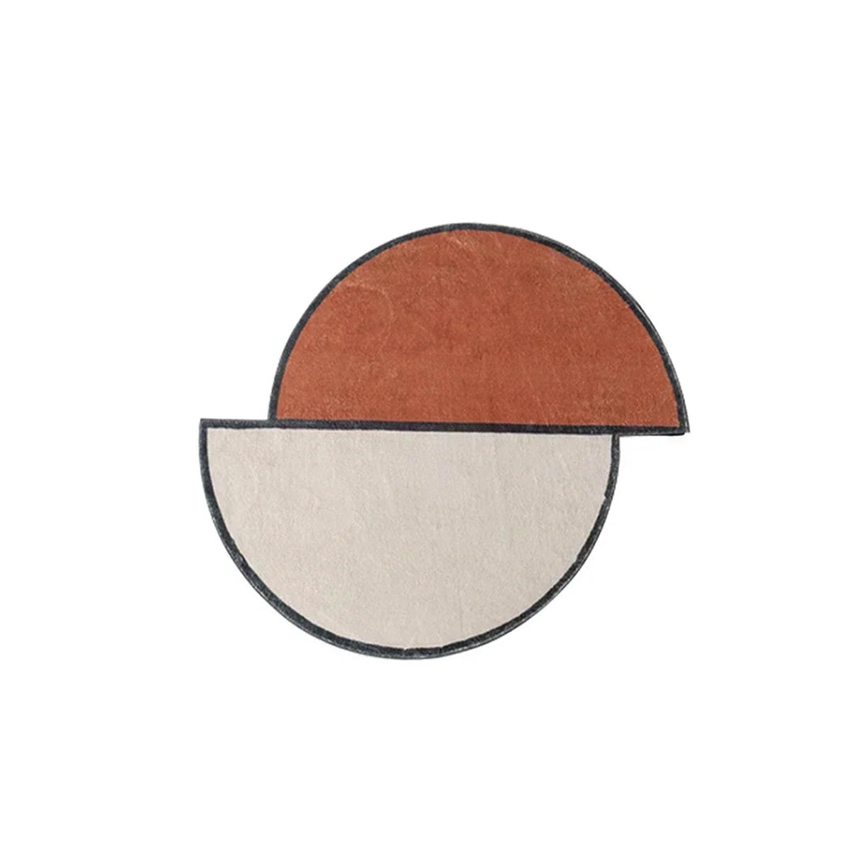 Arketa Halo | Waschbarer Design-Teppich in unregelmäßiger Halbkreisform