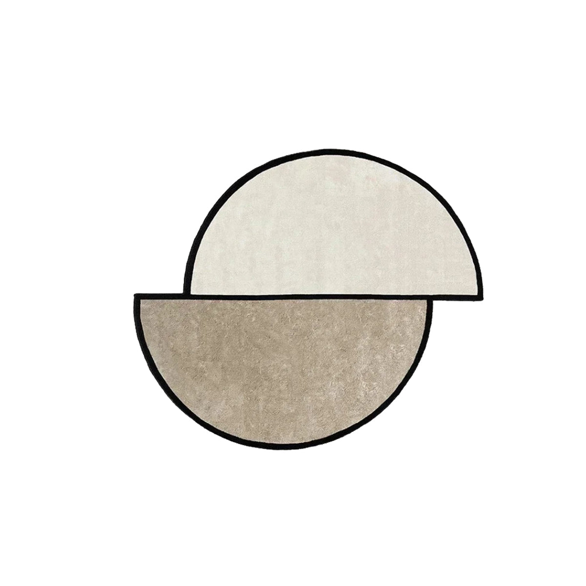 Arketa Halo | Waschbarer Design-Teppich in unregelmäßiger Halbkreisform