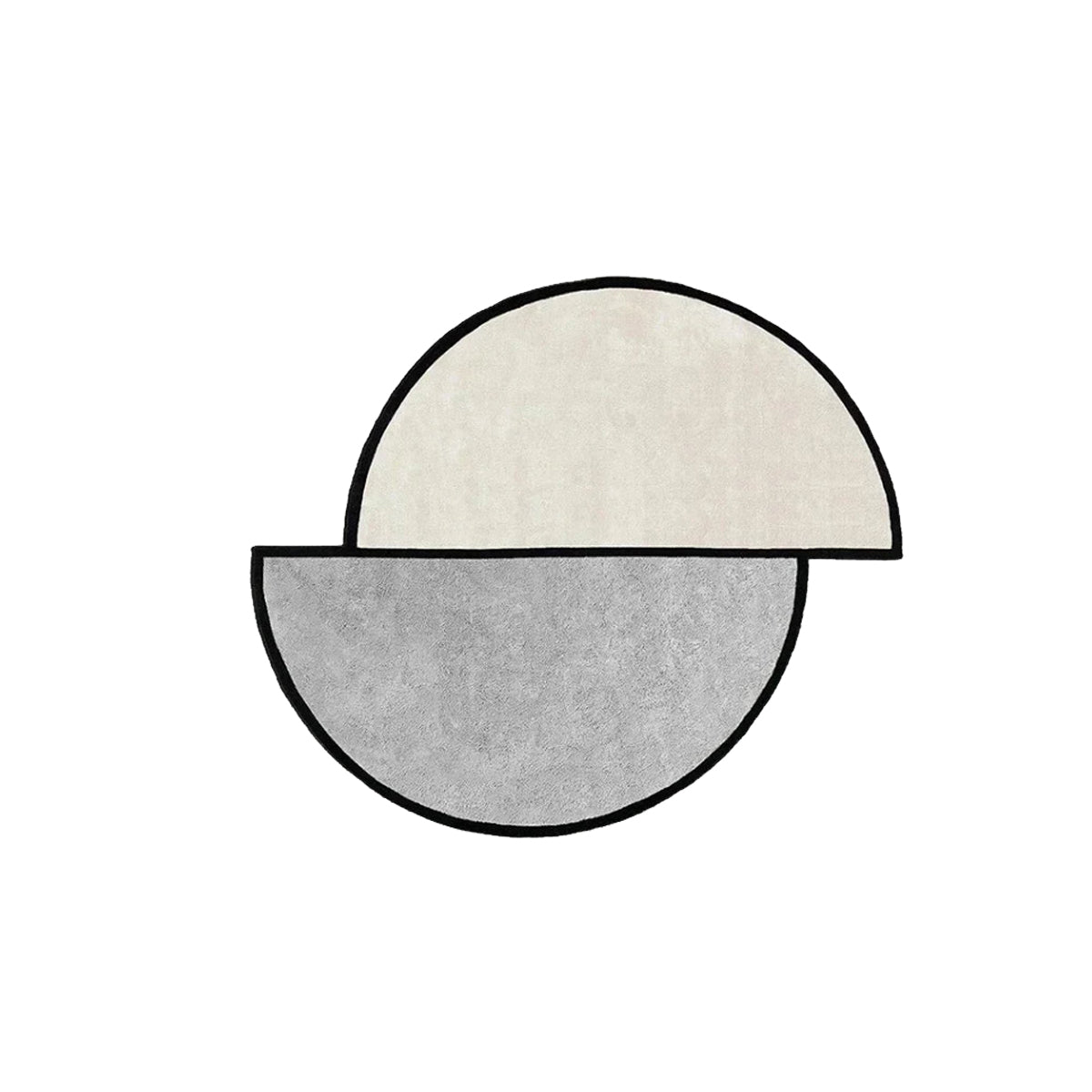 Arketa Halo | Waschbarer Design-Teppich in unregelmäßiger Halbkreisform