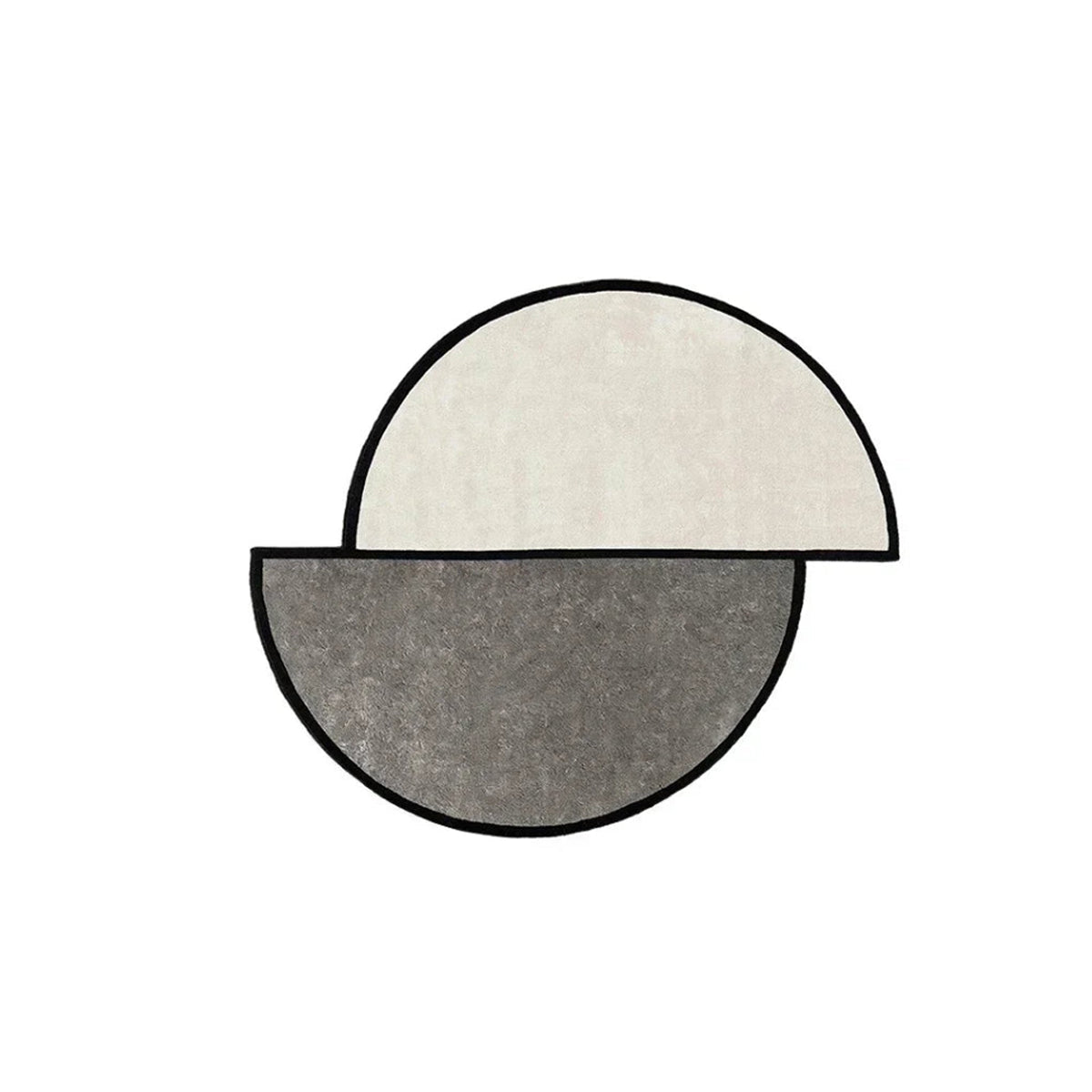 Arketa Halo | Waschbarer Design-Teppich in unregelmäßiger Halbkreisform