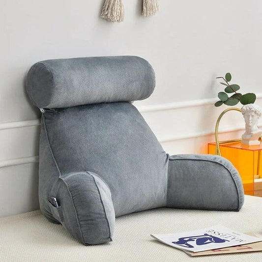 ComfyBack – Ergonomische Rückenstütze mit Armlehnen & Kopfstütze