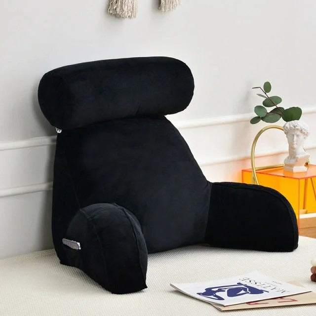 ComfyBack – Ergonomische Rückenstütze mit Armlehnen & Kopfstütze