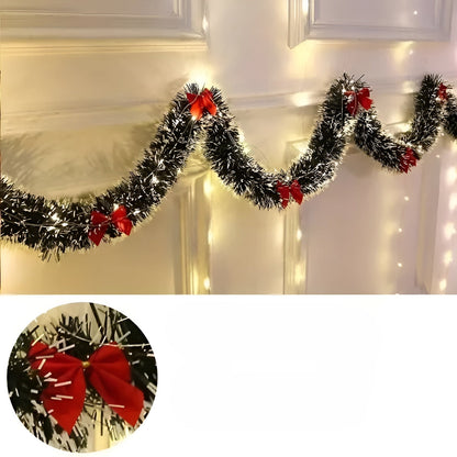 Zestaw girland świetlnych LED | Zestaw 2 szt. ciepłe białe oświetlenie świąteczne | Dekoracyjne lampki na baterie do użytku wewnętrznego