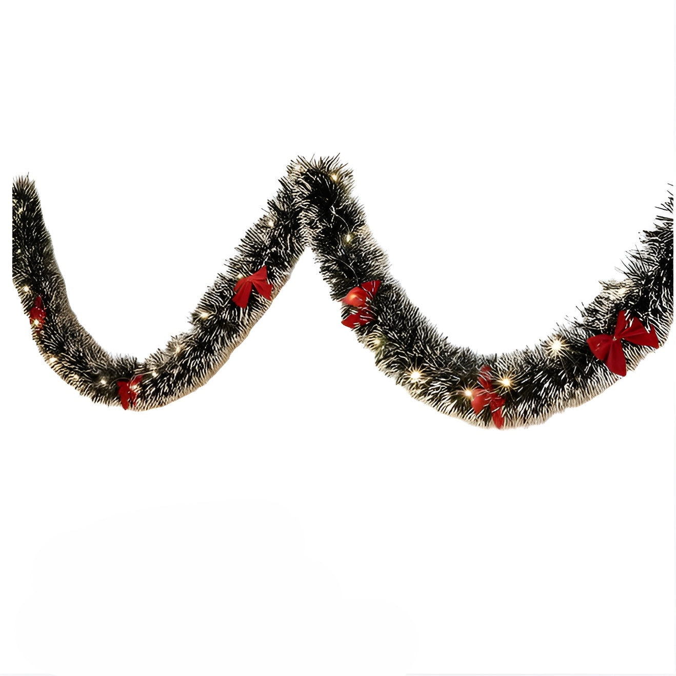 Zestaw girland świetlnych LED | Zestaw 2 szt. ciepłe białe oświetlenie świąteczne | Dekoracyjne lampki na baterie do użytku wewnętrznego