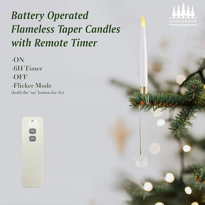 LED Baumkerzen Set | 10er-Set Flammenlose Kerzen mit Fernbedienung | Weihnachts- & Halloween-Dekoration