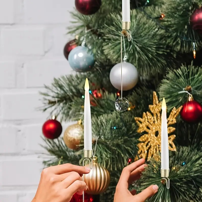 LED Baumkerzen Set | 10er-Set Flammenlose Kerzen mit Fernbedienung | Weihnachts- & Halloween-Dekoration