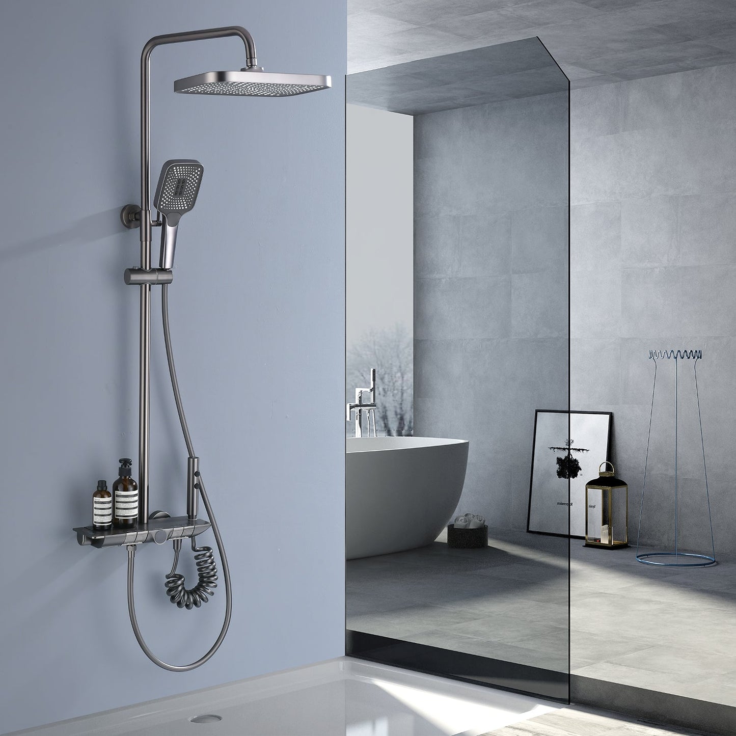 HydroPulse Max | Digitales Regenduschsystem mit Fernbedienung & LED-Anzeige