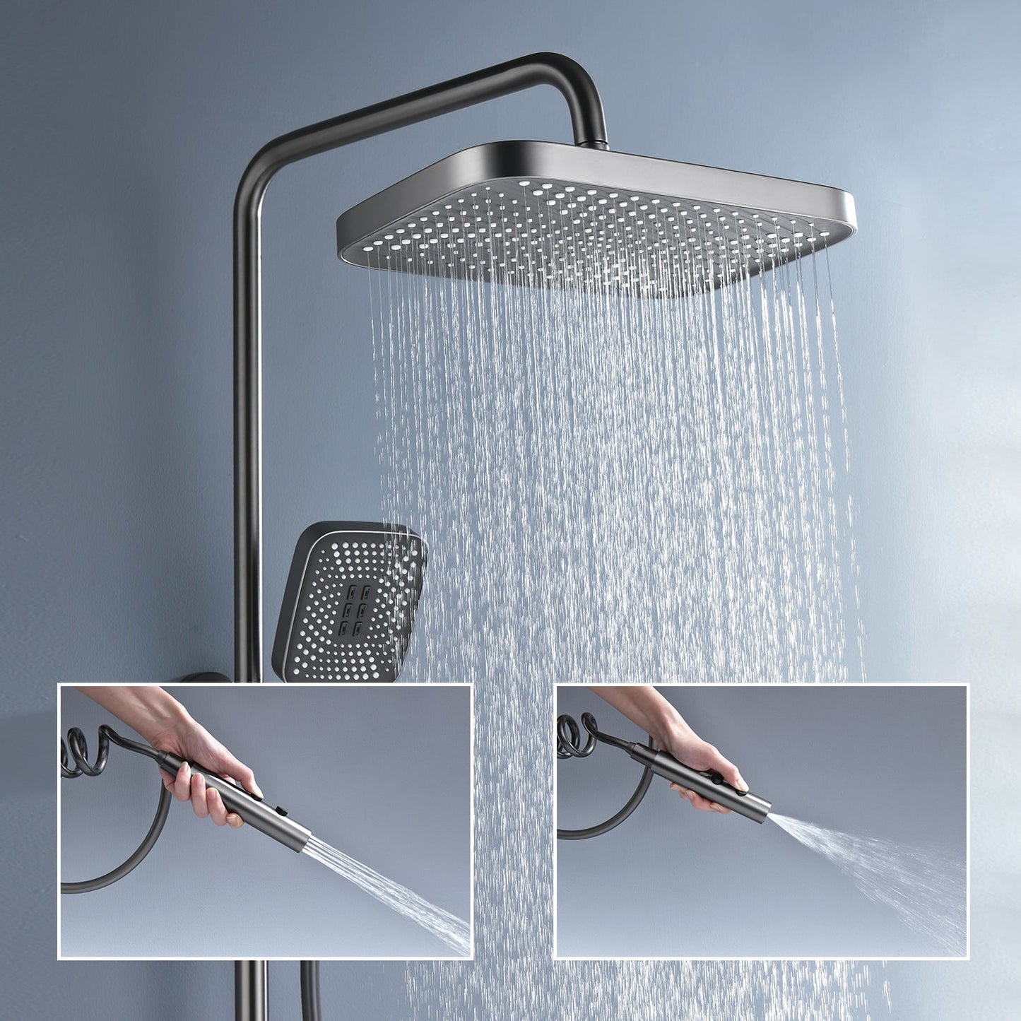 HydroPulse Max | Digitales Regenduschsystem mit Fernbedienung & LED-Anzeige