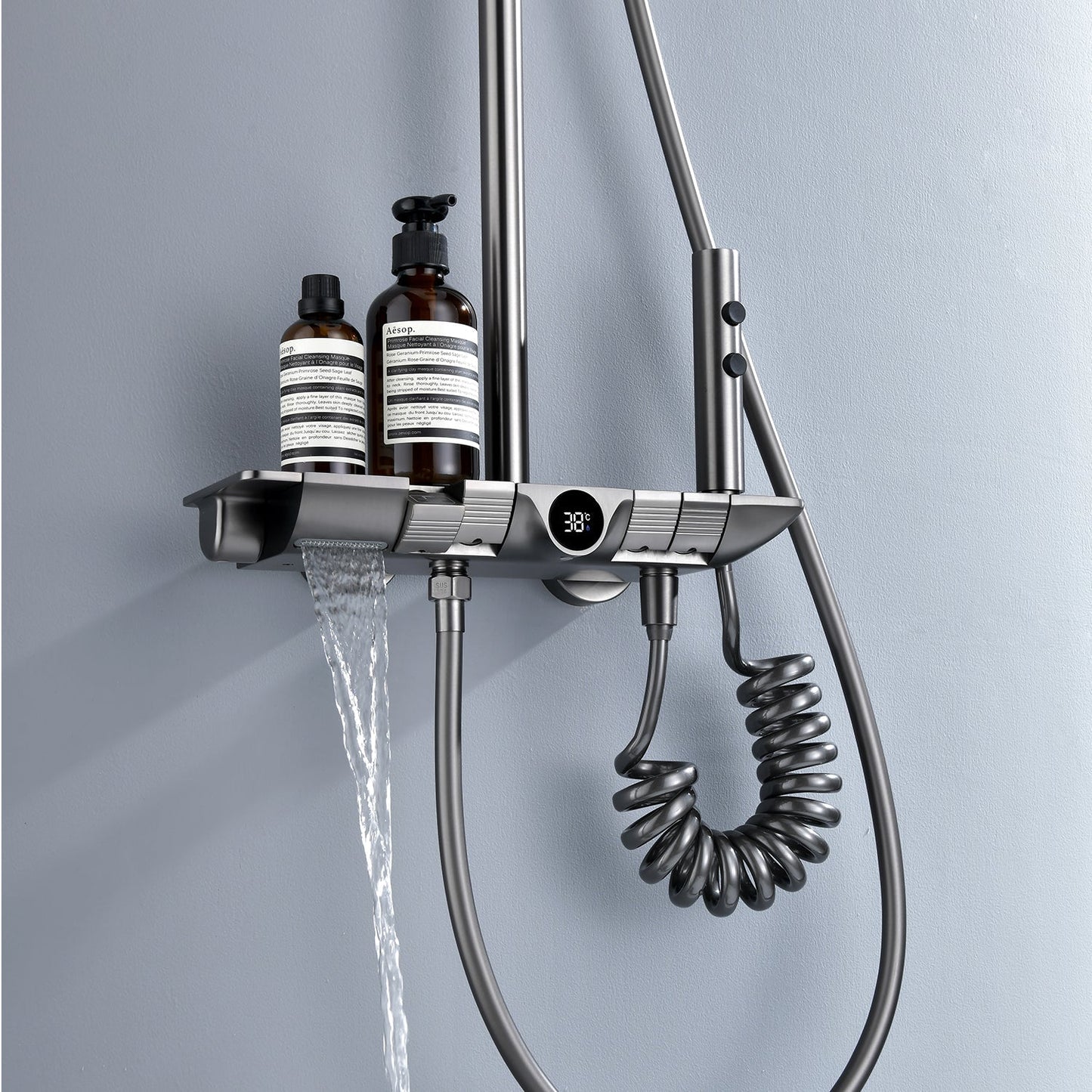HydroPulse Max | Digitales Regenduschsystem mit Fernbedienung & LED-Anzeige