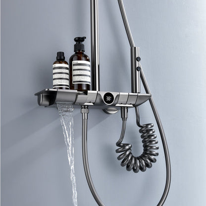 HydroPulse Max | Digitales Regenduschsystem mit Fernbedienung & LED-Anzeige
