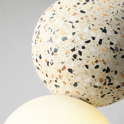 LumeGlobe – Elegante Doppelkugel-Pendelleuchte aus Glas und Metall für den Esstisch