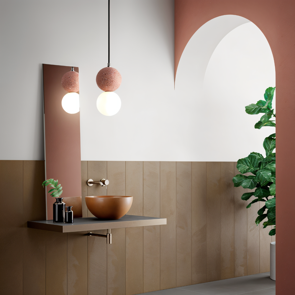 LumeGlobe – Elegante Doppelkugel-Pendelleuchte aus Glas und Metall für den Esstisch