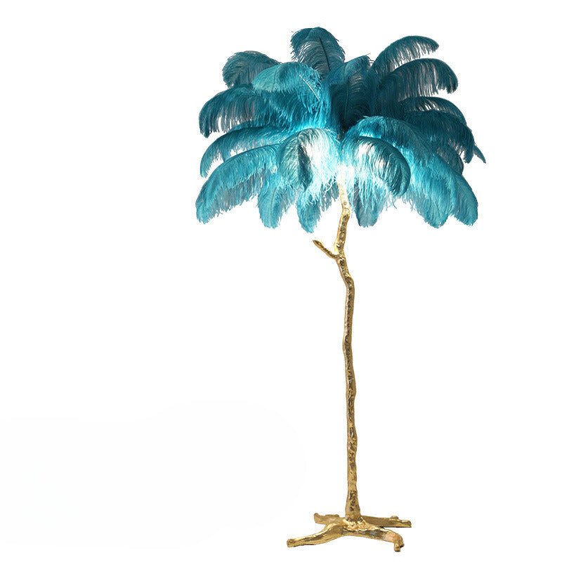 Nocturna Plumea | Stehleuchte mit Federschirm in luxuriösem Design