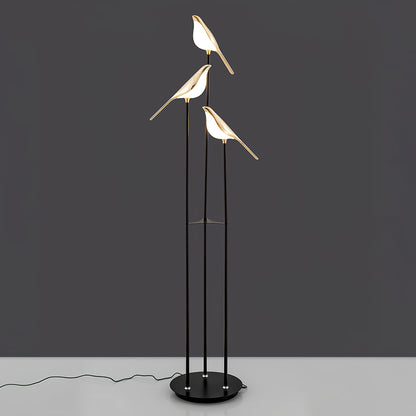 Aurevo Perch | LED-Stehleuchte mit dekorativem Vogelmotiv