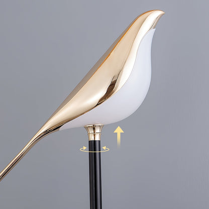 Aurevo Perch | LED-Stehleuchte mit dekorativem Vogelmotiv