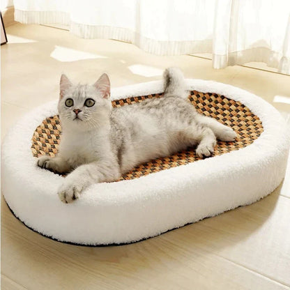 Clawin Nest | Kratzbett für Katzen mit integriertem Sisal-Kratzbereich