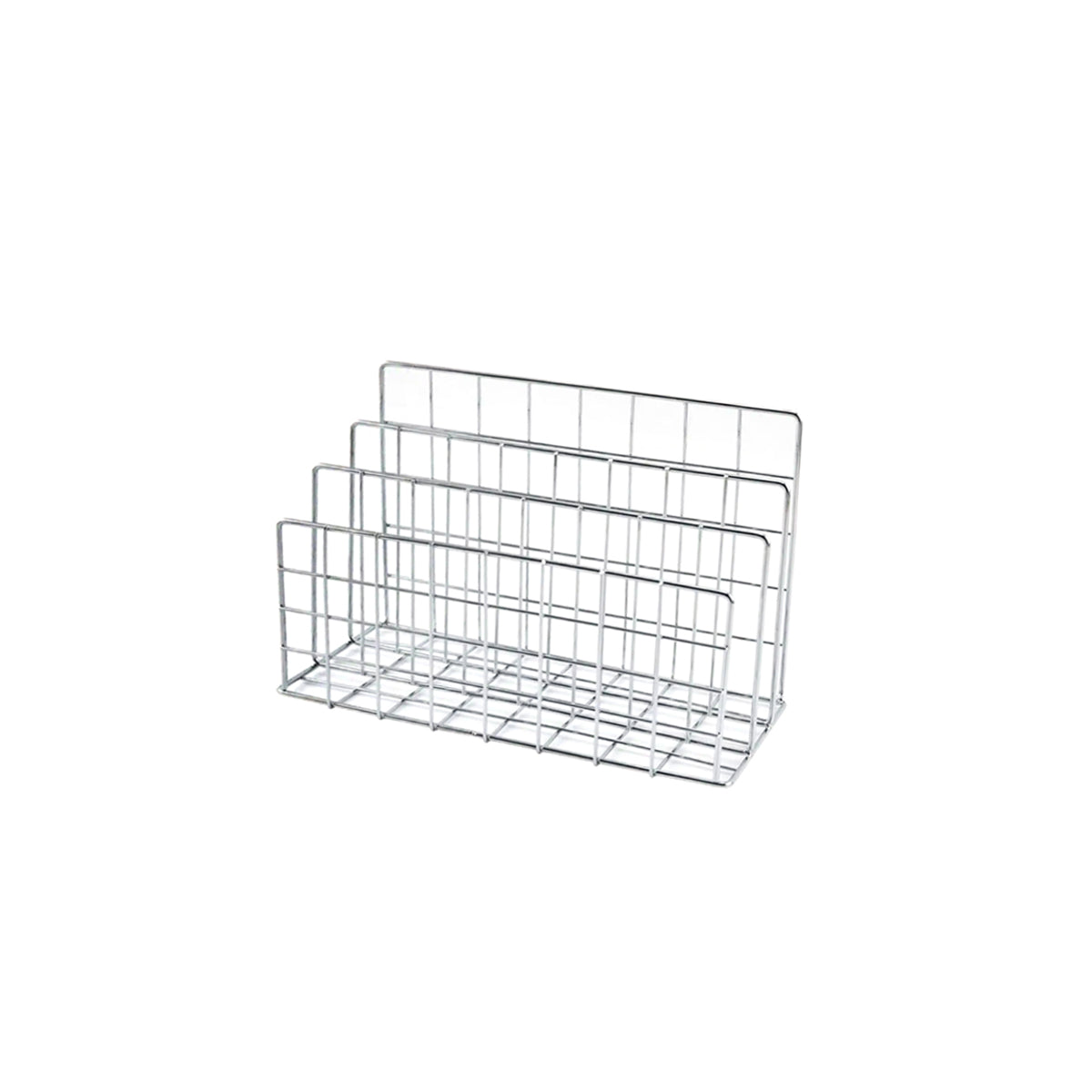 Ferro Grid | Metallisches Tischregal mit Netzstruktur für Magazine & Küche
