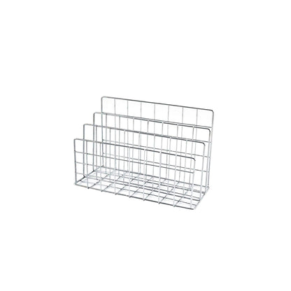 Ferro Grid | Metallisches Tischregal mit Netzstruktur für Magazine & Küche