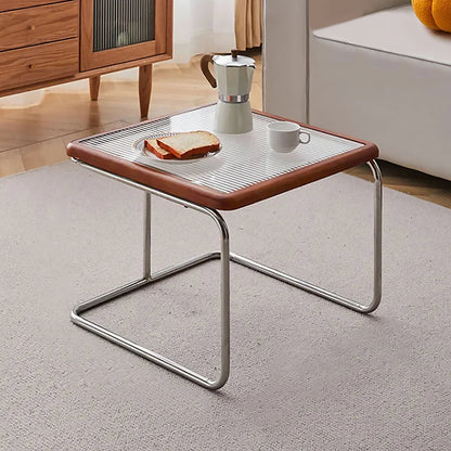 Solvia Cane | Runder Couchtisch aus Rattan mit Glasplatte im Mid-Century-Stil