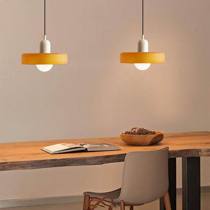 Lunari Halo | Hängeleuchte aus farbigem Glas im Bauhaus-Stil