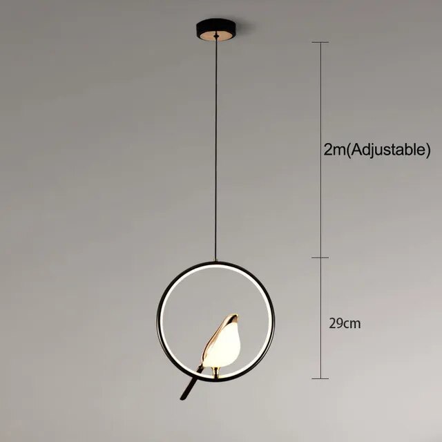 Aviora | Pendelleuchte mit goldenem Vogel und LED-Licht