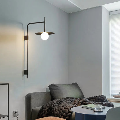 Moderne draaibare LED-wandlamp Aralyn – Minimalistisch ontwerp in zwart