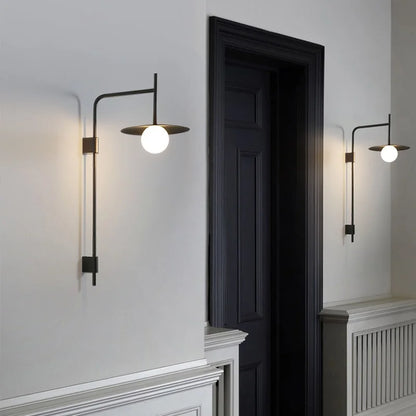 Moderne draaibare LED-wandlamp Aralyn – Minimalistisch ontwerp in zwart