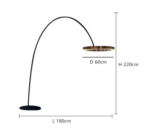 Arinella Curve | LED-Stehleuchte im nordischen Bogen-Design