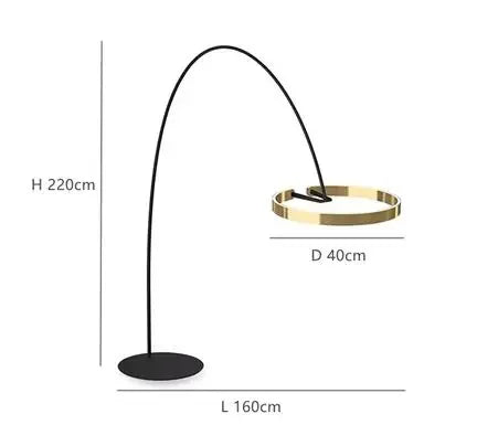 Arinella Curve | LED-Stehleuchte im nordischen Bogen-Design