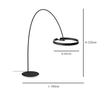 Arinella Curve | LED-Stehleuchte im nordischen Bogen-Design