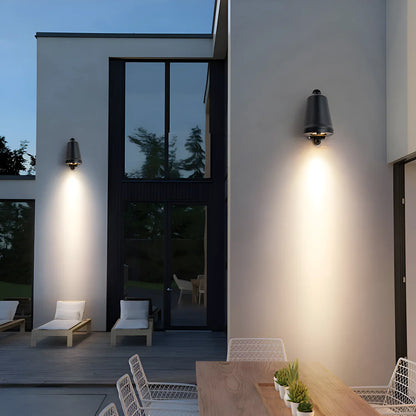 Minimalistische LED-Außen-Wandleuchte aus Aluminium – wetterfest