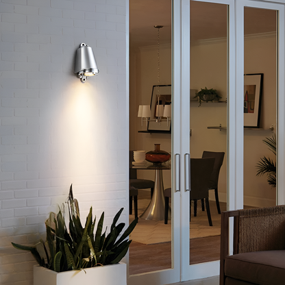 Minimalistische LED-Außen-Wandleuchte aus Aluminium – wetterfest